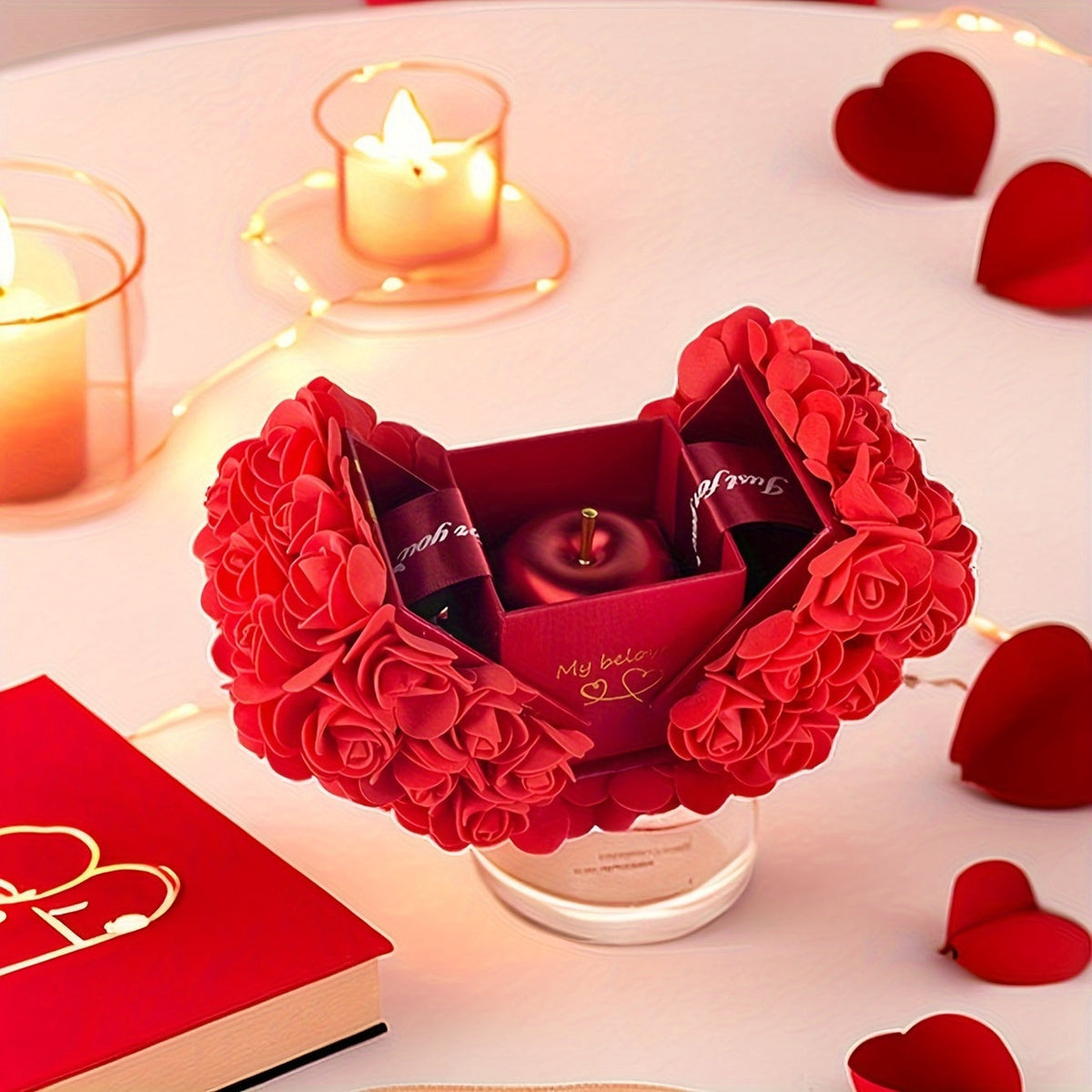 Eternal Red Roses Gift Box - Perfect for Valentine's, Mother's Day & Anniversaries | Ideal for Wife, Girlfriend, Mom | Home Decor Accent