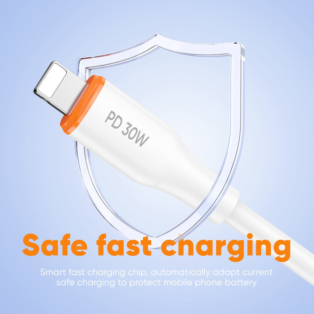 VIDVIE 30W USB-C to Lightning Cable 1M – PVC Fast Charge & Sync Cable (CB4031C&i)