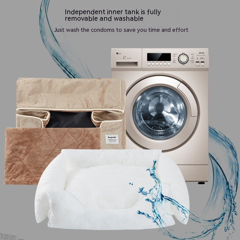 Thickened Winter Warmth Detachable And Washable Dog And Cat Litter