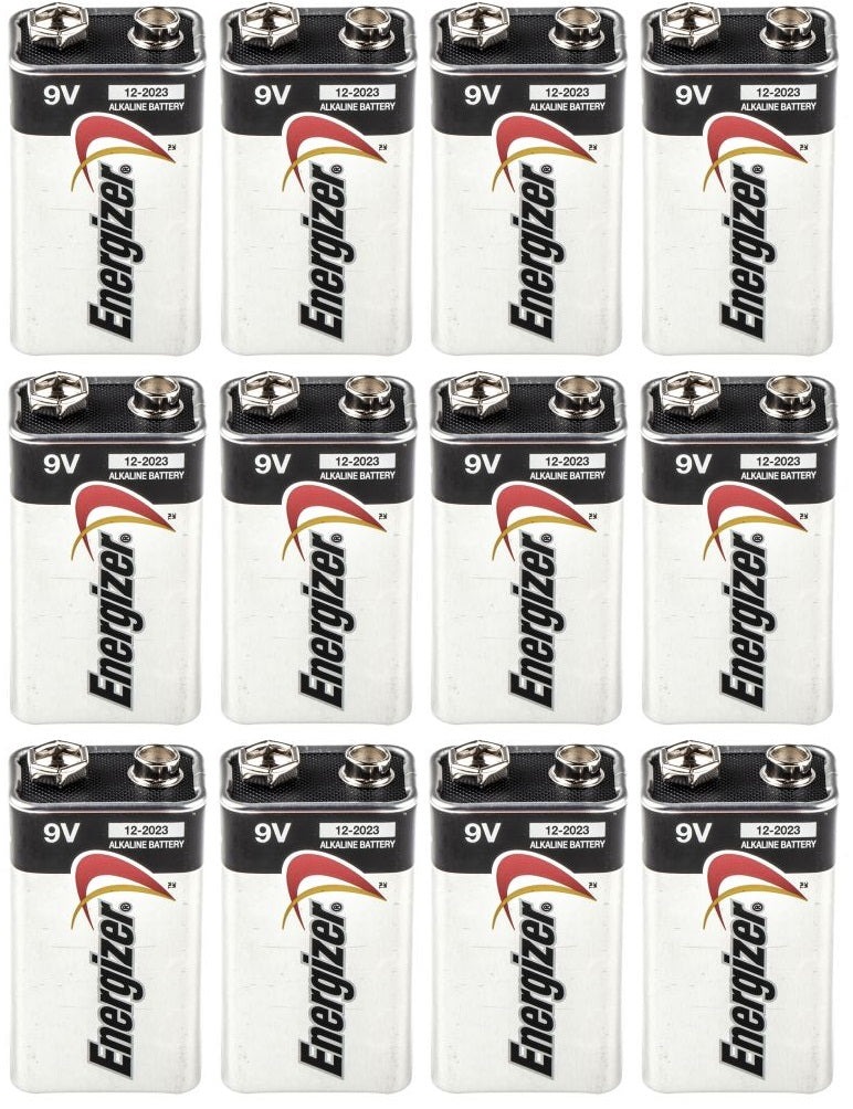 Energizer Max 9V Alkaline Batteries - Pack of 12