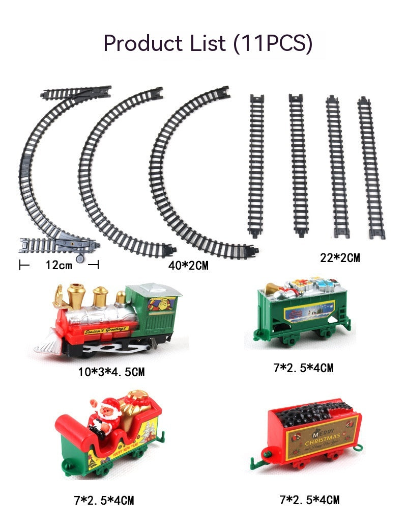 Christmas Electric Rail Car Toy Simulation Mini