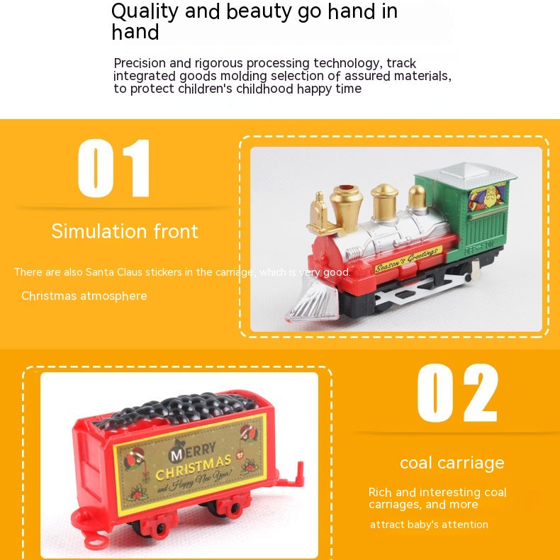 Christmas Electric Rail Car Toy Simulation Mini