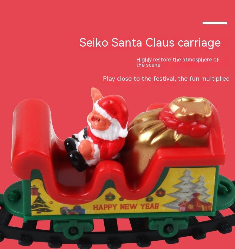 Christmas Electric Rail Car Toy Simulation Mini