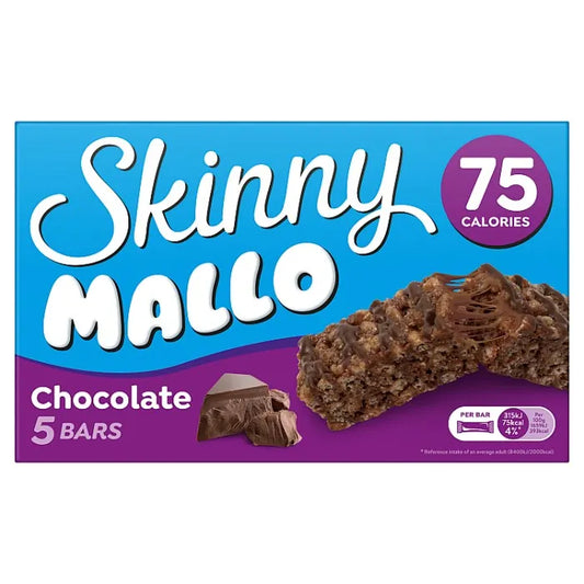 Skinny Mallo Chocolate Snack Bars – 10 x 5 Pack (50 x 19g)