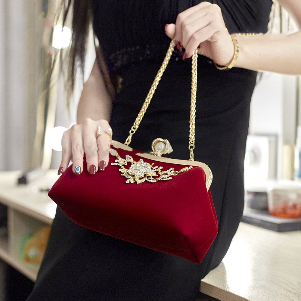 Fashion diamond dinner bag