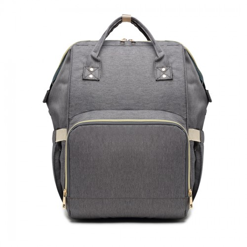 E6814 - MISS LULU MULTI FUNCTION BABY DIAPER CHANGING BACKPACK - GREY