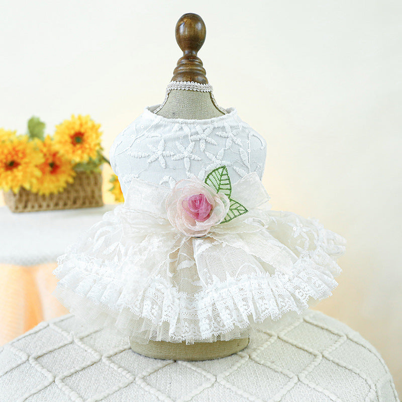 Spring And Summer Thin Dog Cat Wedding Dress