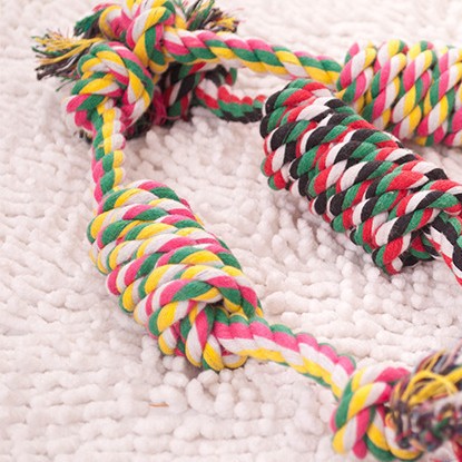 Pet molars colorful cotton rope