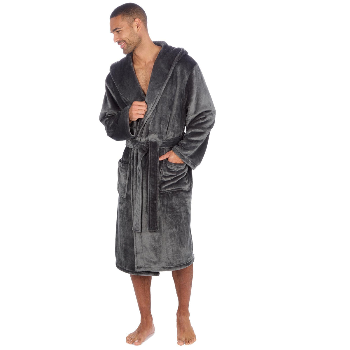 Cargo Bay Soft Touch Fleece Hooded Dressing Gown