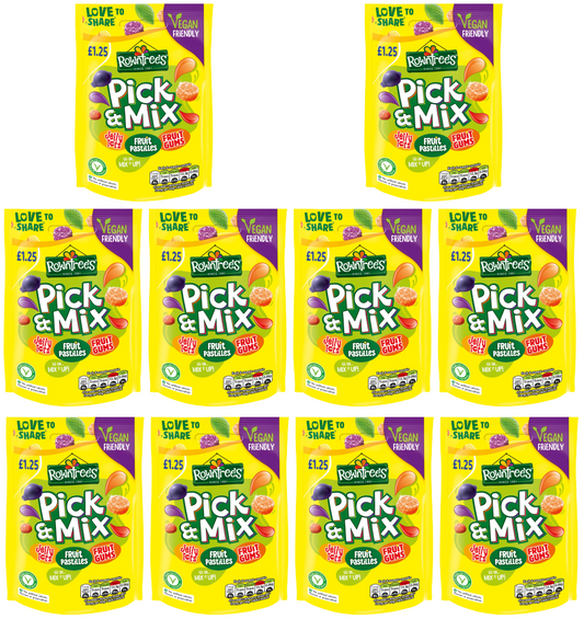 10 x Rowntrees Pick N Mix Bolsa Vegana - 120Gm