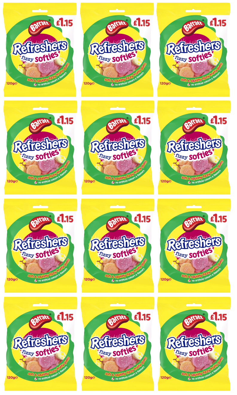 12 X Barratt Refreshers Brause-Softies 120G