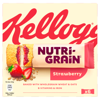 7 X Kellogg's Nutri-Grain Erdbeer-Snackriegel 6X37G