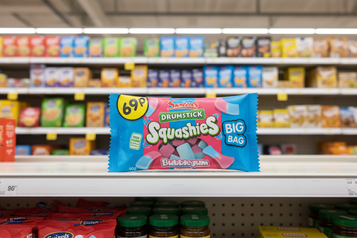 Squashies Drumstick Bubblegum 60g — Paquete a granel de 30 unidades