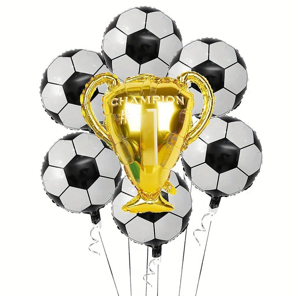 Large-sized Standing Soccer-themed Foil Balloons For Party Decorations