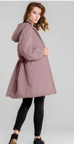 Long Sleeve Mid-length Trench Coat