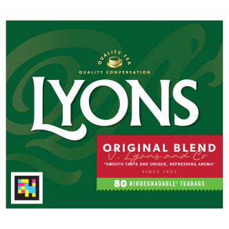 Lyons Tea Original 80's Tea Bags | 12 x 80 Bags (960 Total) | 232G