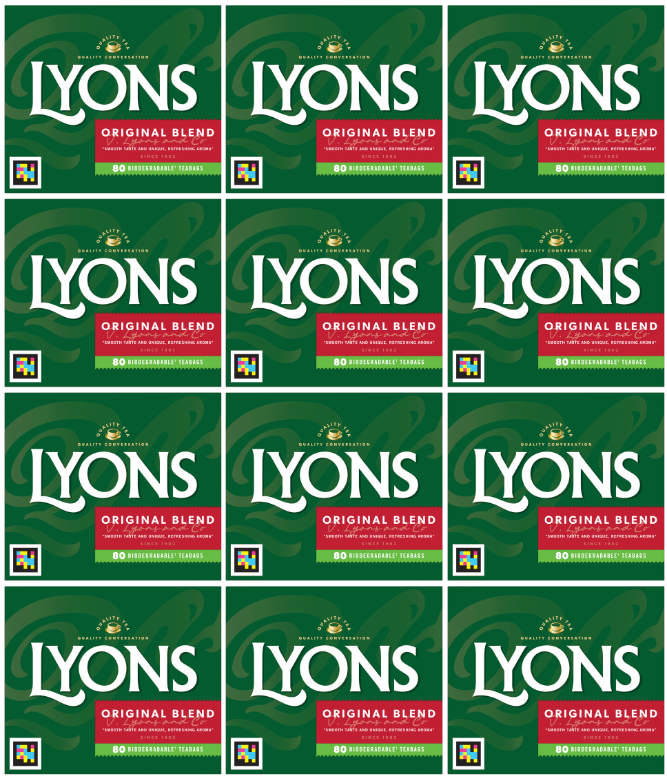 Lyons Tea Original 80's Tea Bags | 12 x 80 Bags (960 Total) | 232G