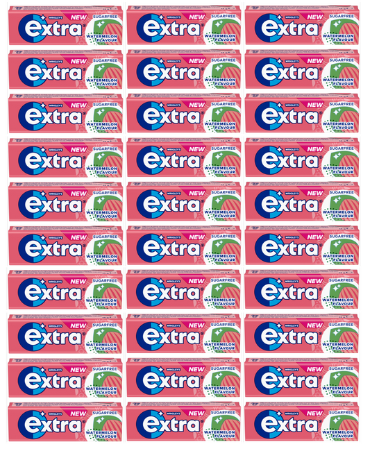 Extra Watermelon Sugar Free Chewing Gum | 30 x 10 Piece Packs