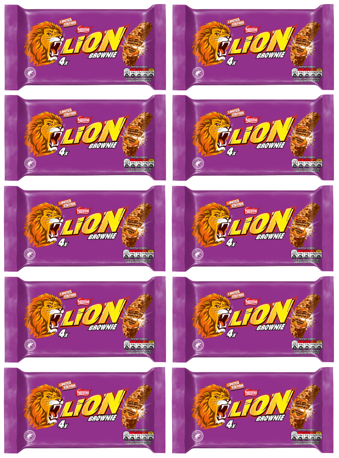 10 x Lion Barrita de Brownie 4un - 120g
