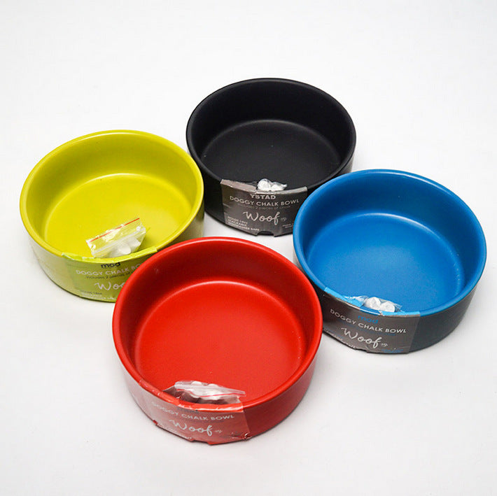 Ceramic single bowl cat food basin