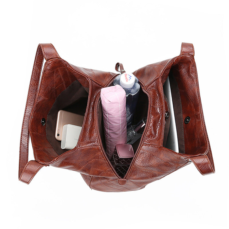 Vintage soft leather shoulder bag