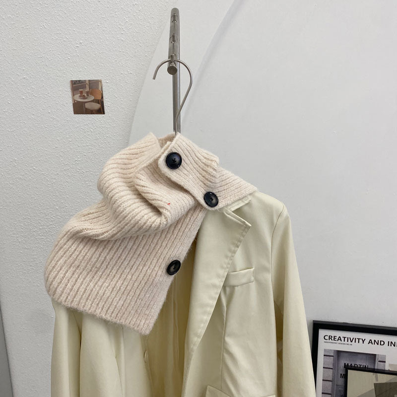 Women's Shawl Button Neck Warmer