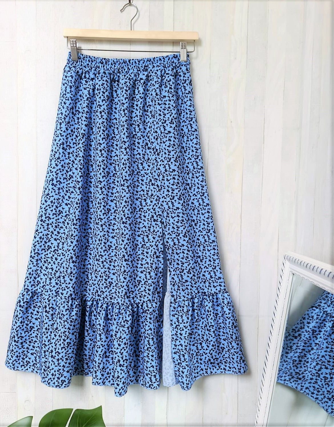 Summer Leisure Vacation Patchwork Floral Color Patchwork Skirt