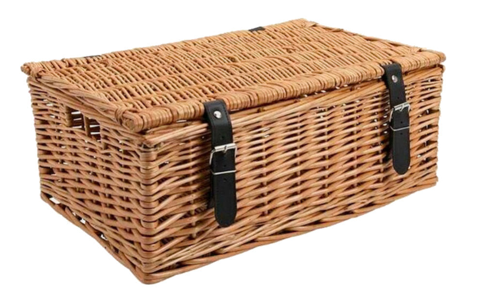 Christmas Velvet Luxury Hamper Basket | Red & White Wine | Premium Gift