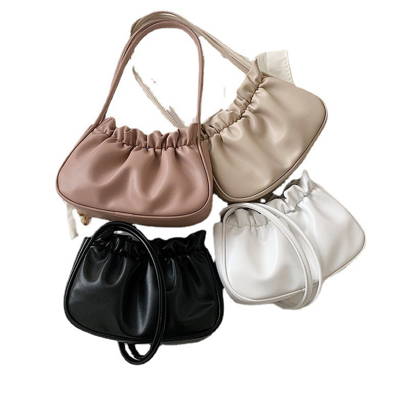 Fashion Simple One-shoulder Fold Cloud Bag