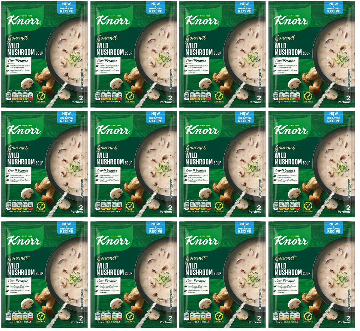 9 x Knorr Gourmet Wild Mushroom Soup 61G