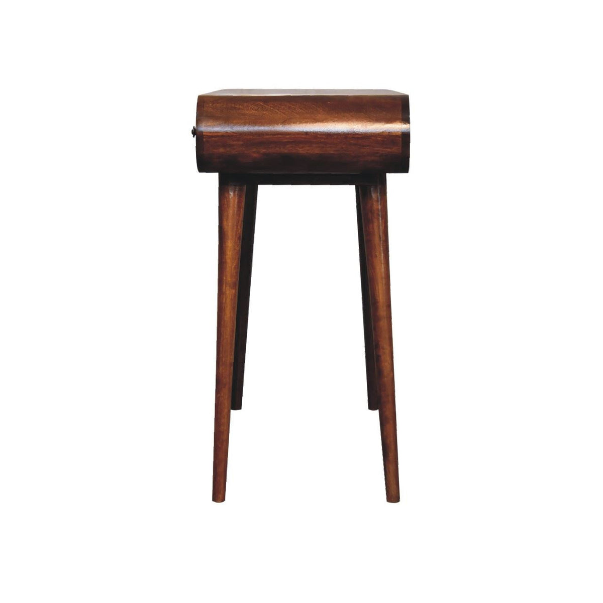 Artisan Chestnut Dressing Table with Foldable Mirror