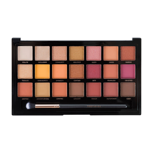 SIENNAS | PALETA DE SOMBRAS DE 21 TONOS Y BROCHA