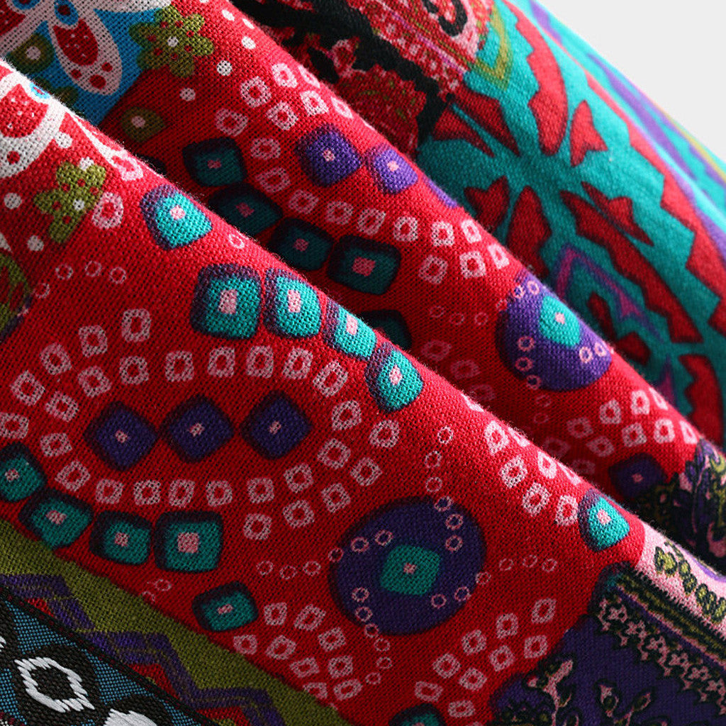 Printed loose long sleeve jacket