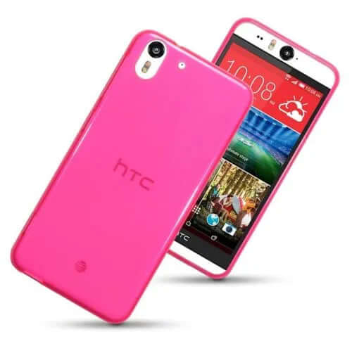 Qubits TPU Gel Hot Pink Case - For HTC Desire Eye