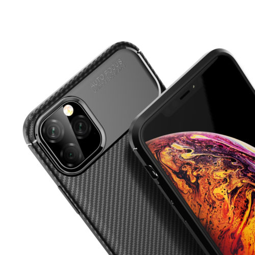 Carbon Fibre TPU Black Case - For iPhone 11 Pro