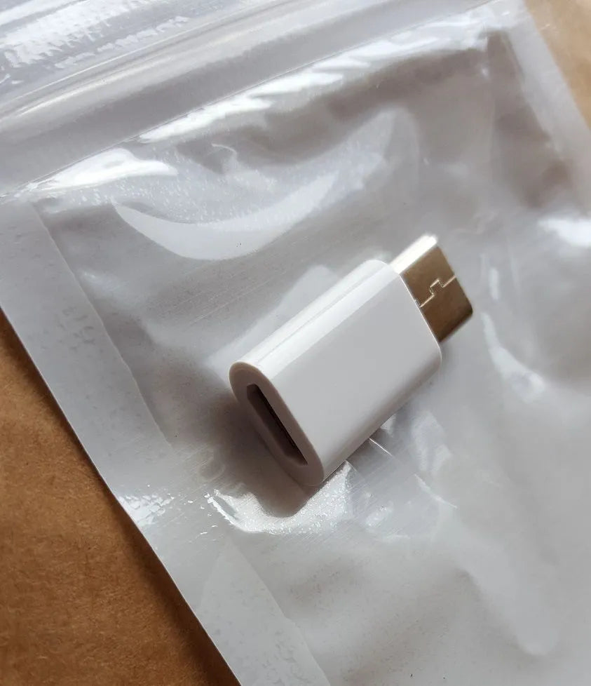 LG Male Type-C to Female Micro USB Adapter - White