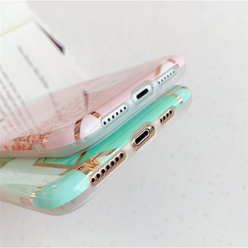 Marble Effect Soft TPU Coral Case - For iPhone 11