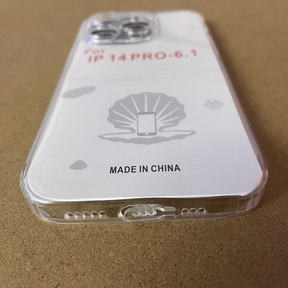 Soft TPU Clear Case with Dust Plug - For iPhone 14 Pro