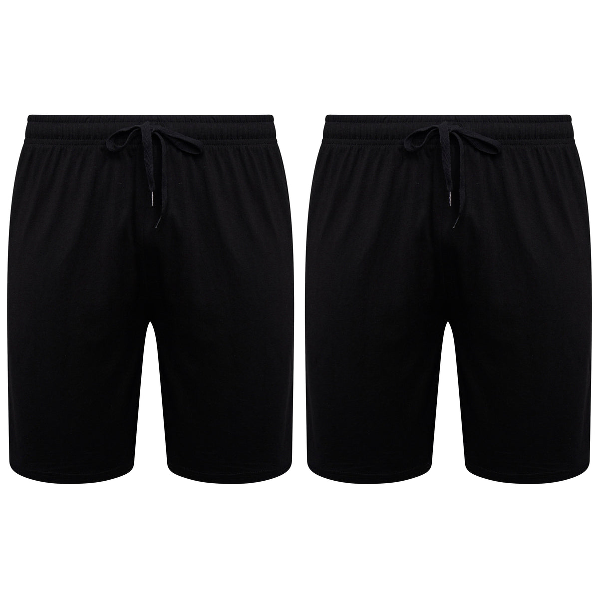 Sock Stack Men's Cotton Lounge Shorts Stretchable 2 Pack Black Navy Grey Durable