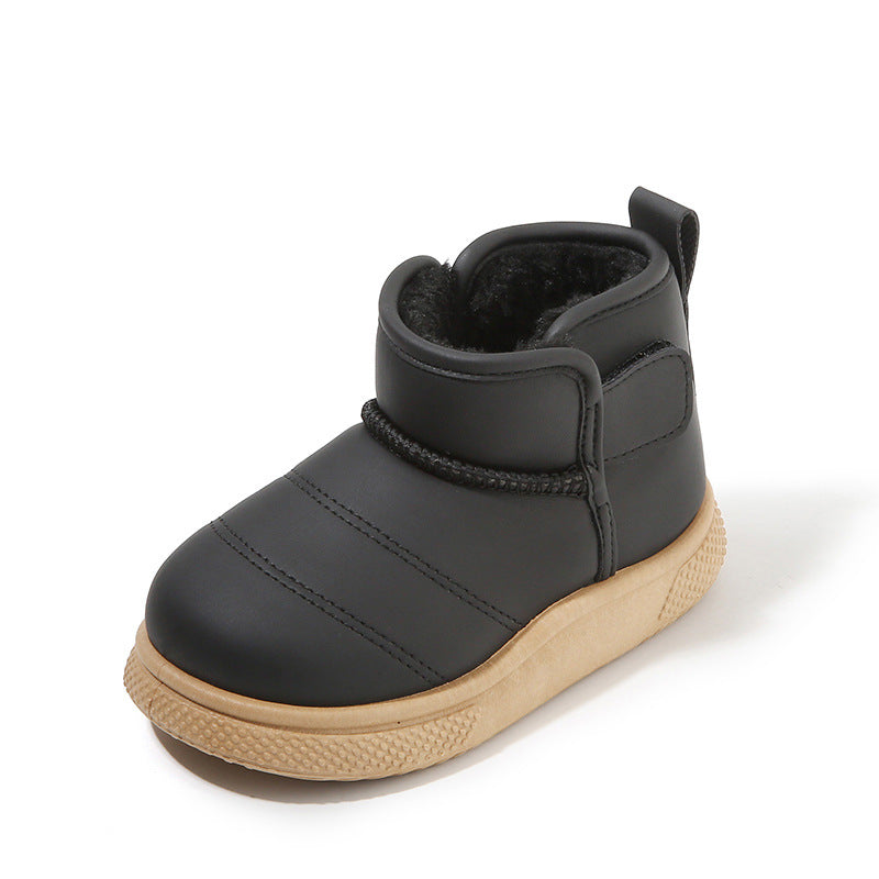 Fleece-lined Thickened Girls' Cotton Boots Warm Baby Cotton Shoes
