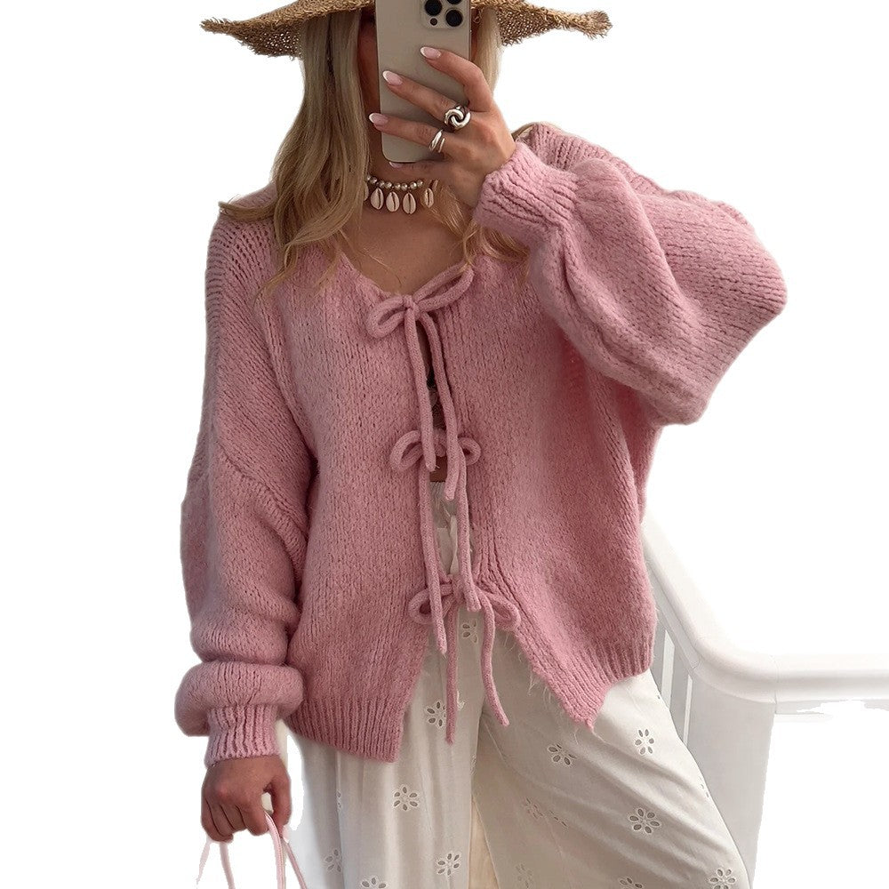 Solid Color Commute Simple Sweater Women