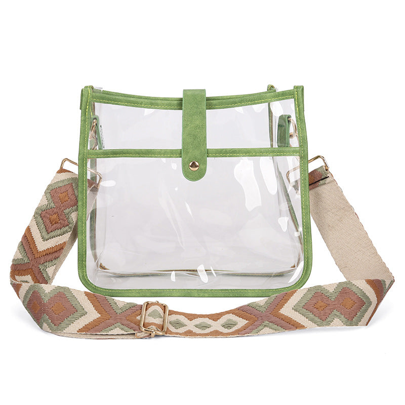 Women's Shoulder Candy Color Transparent Small Square Bag