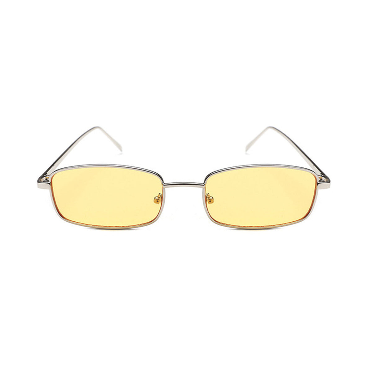 Retro Small Box Square Metal Glasses