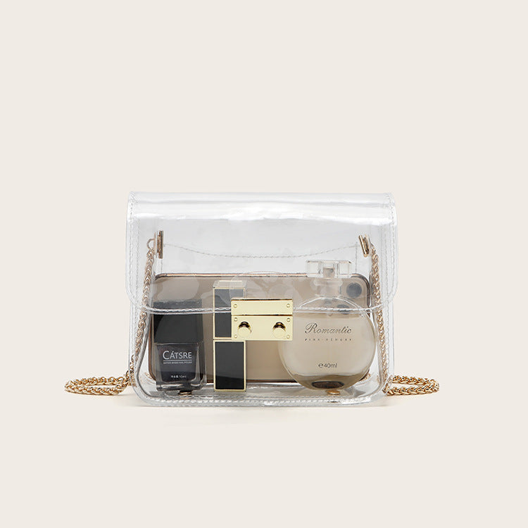 Jelly Transparent Wrapped PVC Chain Bag