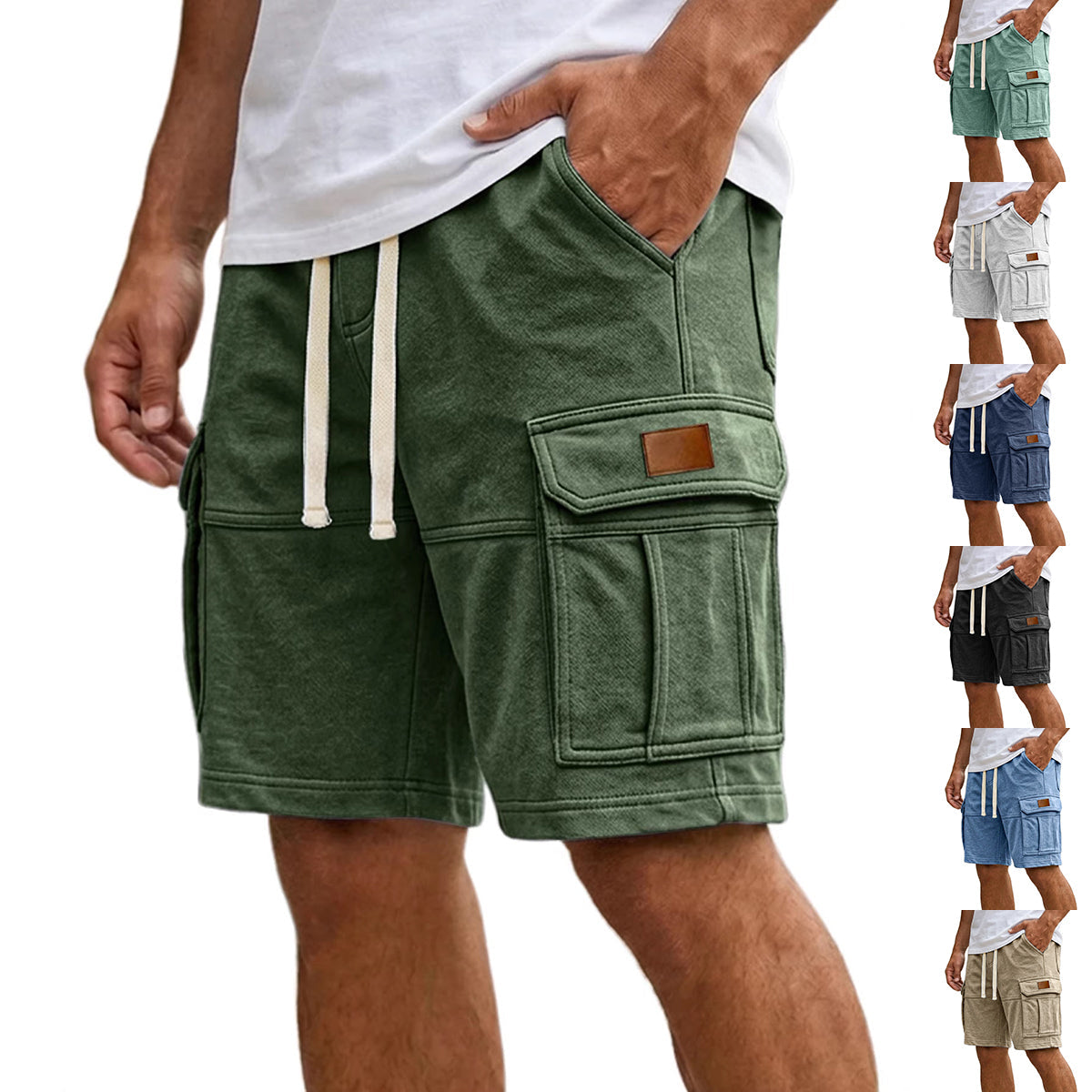 Men's Cargo Shorts With Pockets Fashion Summer Vacation Short Pants