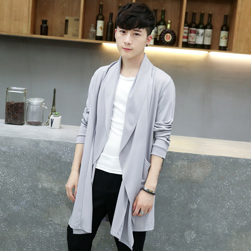 Spring And Autumn Mid-length Cardigan Trench Coat