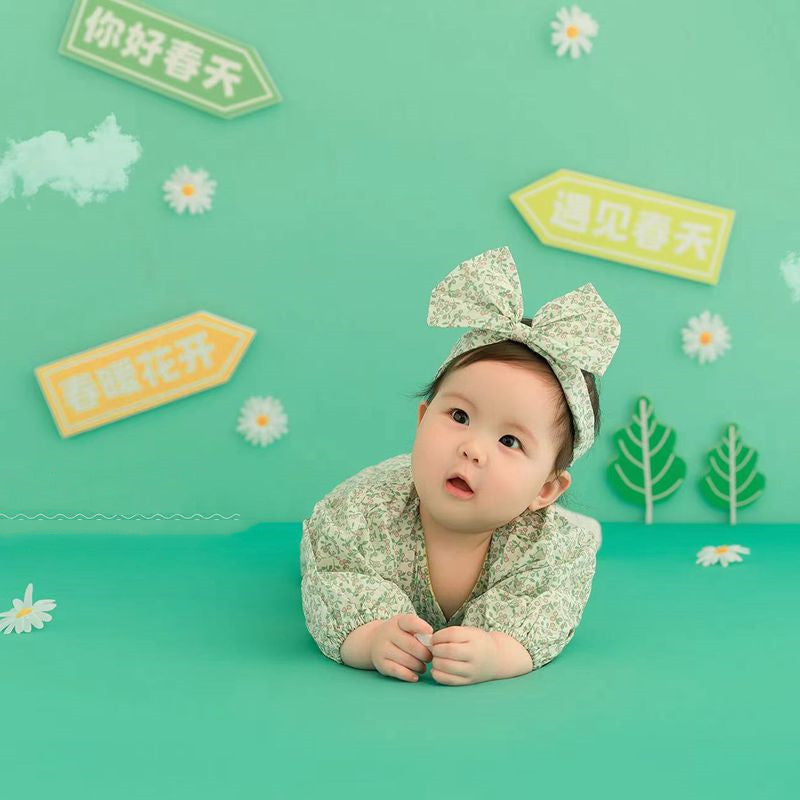 Meet Spring 100 Days Baby Photo Clothes New Studio Clothing Authentic