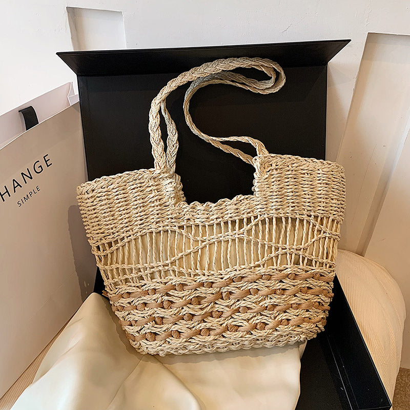 Fashion Woven Shoulder Bag Casual All-match Tote