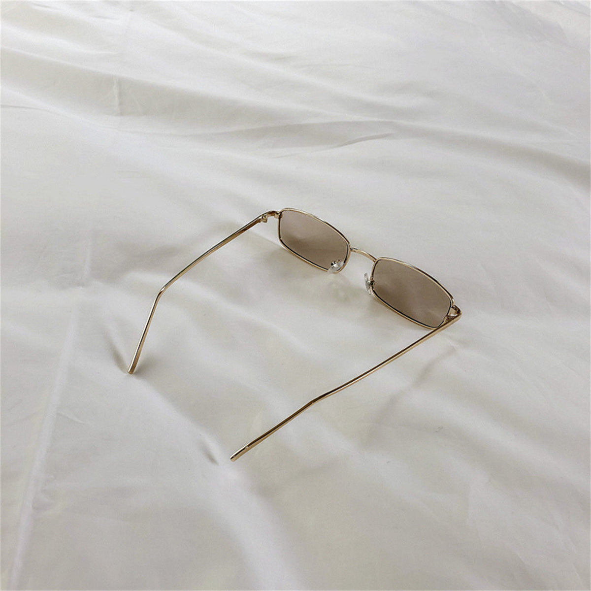 Retro Small Box Square Metal Glasses