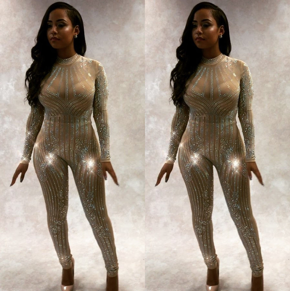 New Hot Drill Mesh Women's Jumpsuit